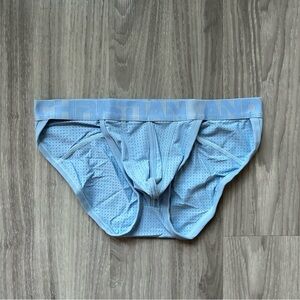 Andrew Christian | Vibe Breeze Mesh Gym Brief in Powder Blue (Medium)